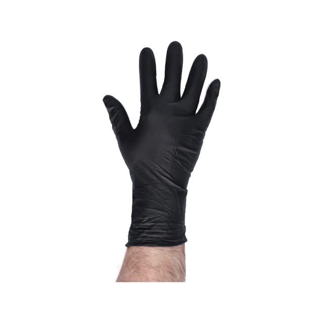 GLB 08 - Gants longs jetables nitril noir - M 60p.