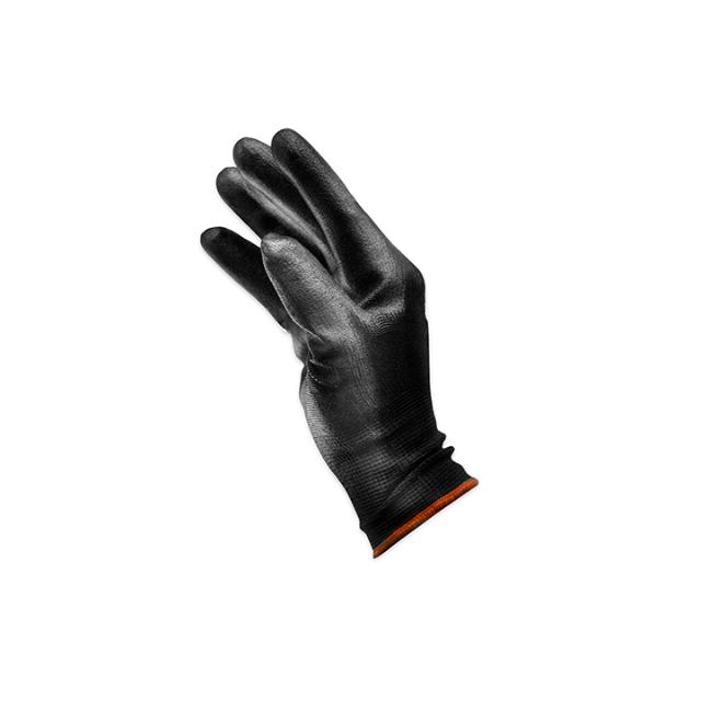 GLL 08B - Gants pour montage PU noir - M 12 paires