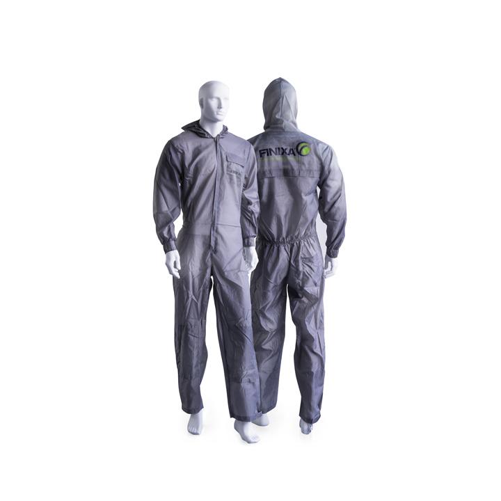 SOG - Polyester Lackieroverall grau mit Knieschutz