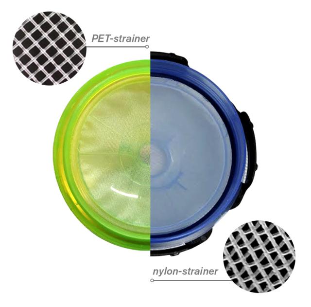 PET paint strainer vs nylon strainers